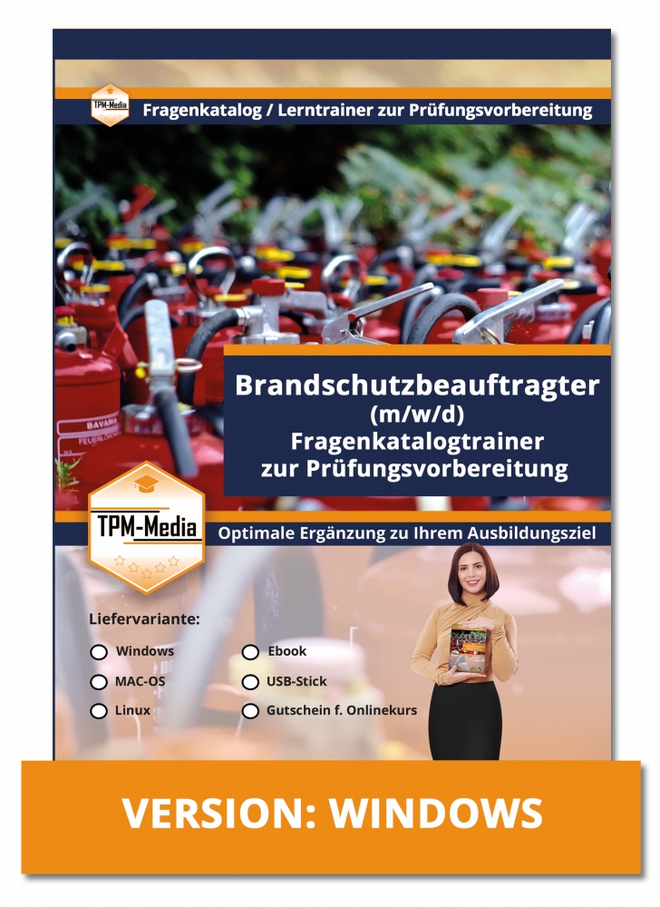 Bild 1 von Brandschutzbeauftragter (m/w/d) Fragenkatalogtrainer  / (Betriebssystem:) Windows (Download - Fragenkatalogtrainer)
